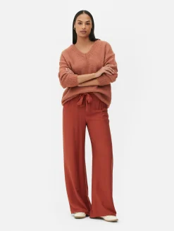 Relaxed V-Neck Sweater|Primark Outlet