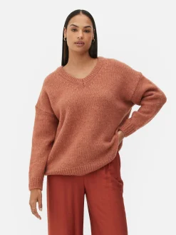 Relaxed V-Neck Sweater|Primark Outlet
