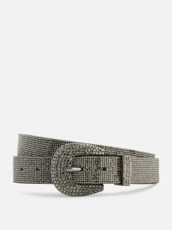 Rhinestone Buckle Belt|Primark Best