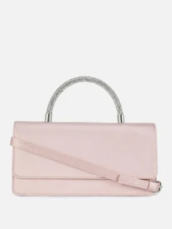 Rhinestone Handle Satin Crossbody Bag|Primark Discount