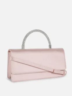 Rhinestone Handle Satin Crossbody Bag|Primark Discount