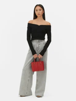 Ribbed Bardot Sweater|Primark Outlet