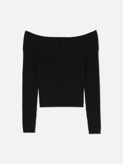 Ribbed Bardot Sweater|Primark Outlet