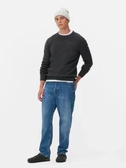 Ribbed Crew Neck Sweater|Primark Outlet