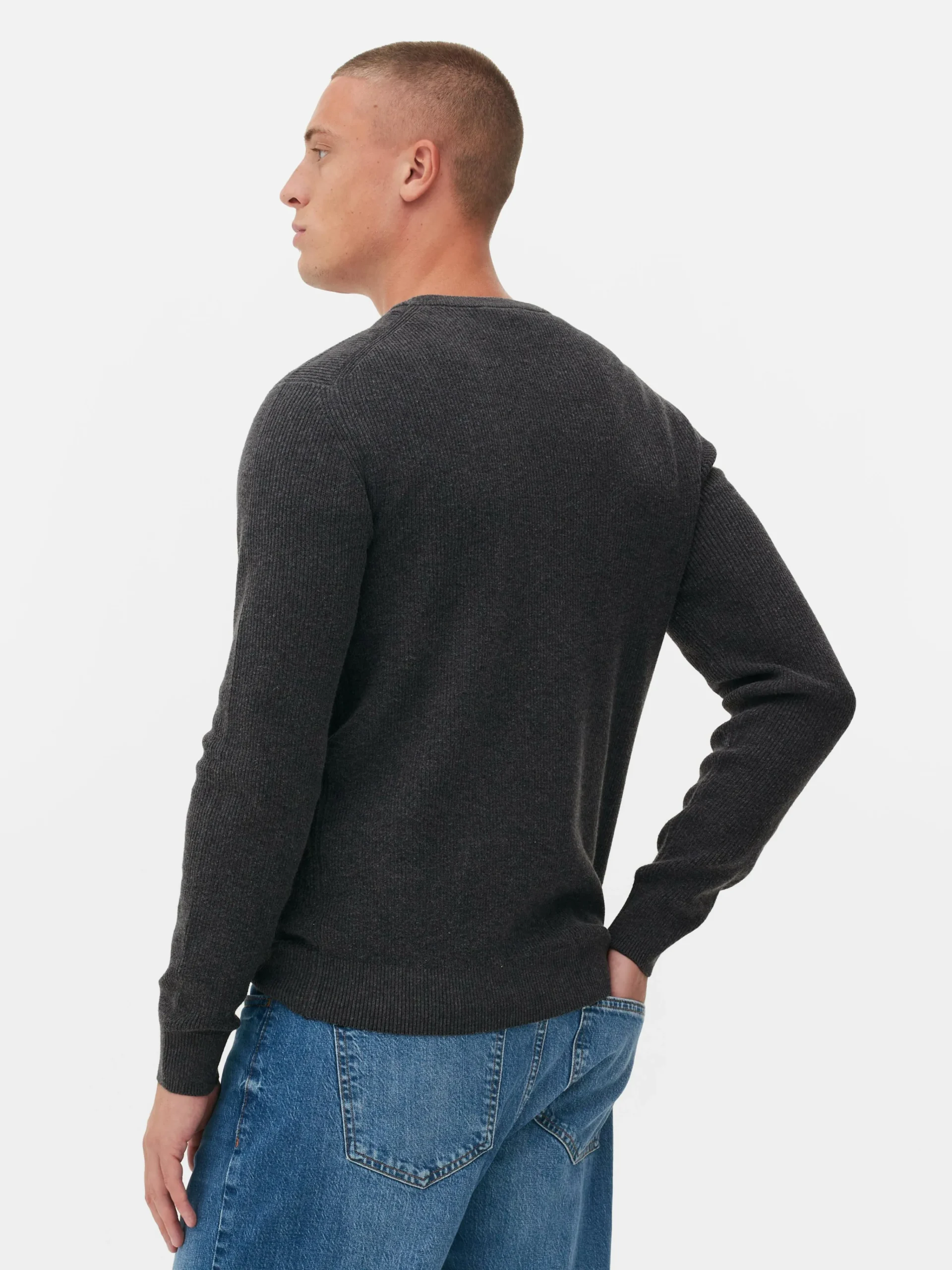 Ribbed Crew Neck Sweater|Primark Outlet