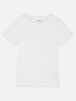 Ribbed Lettuce Trim T-Shirt|Primark Discount