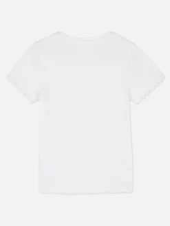 Ribbed Lettuce Trim T-Shirt|Primark Discount