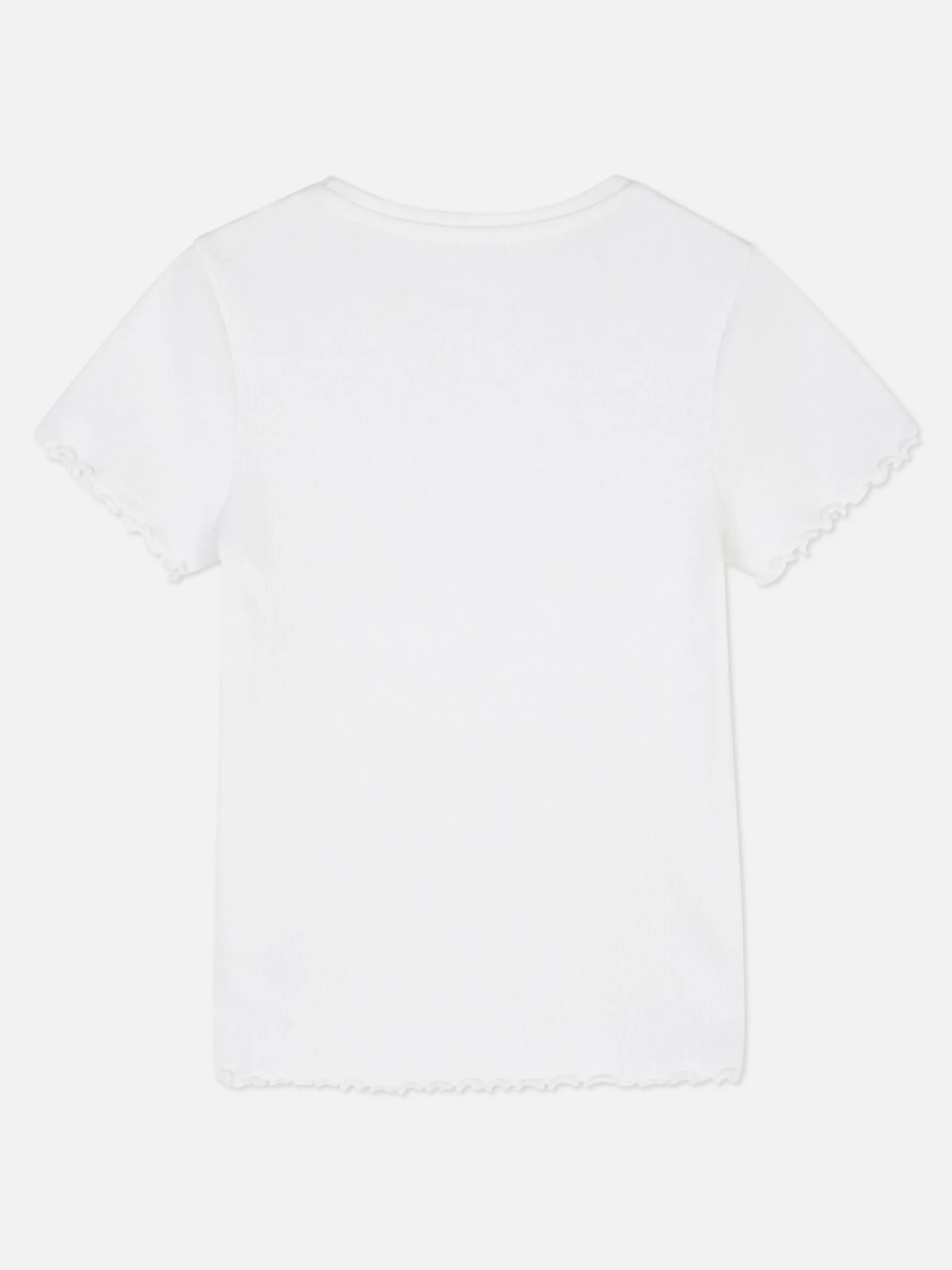 Ribbed Lettuce Trim T-Shirt|Primark Discount