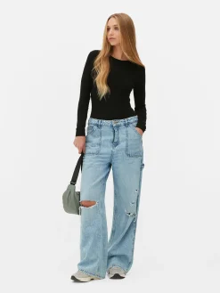 Ribbed Long Sleeve Bodysuit|Primark Sale