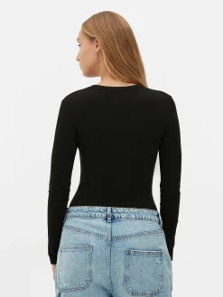 Ribbed Long Sleeve Bodysuit|Primark Sale
