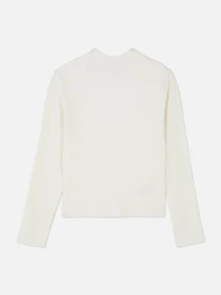 Ribbed Mock Neck Sweater|Primark