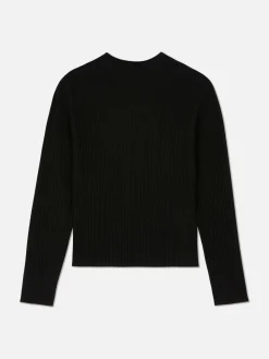 Ribbed Mock Neck Sweater|Primark Outlet