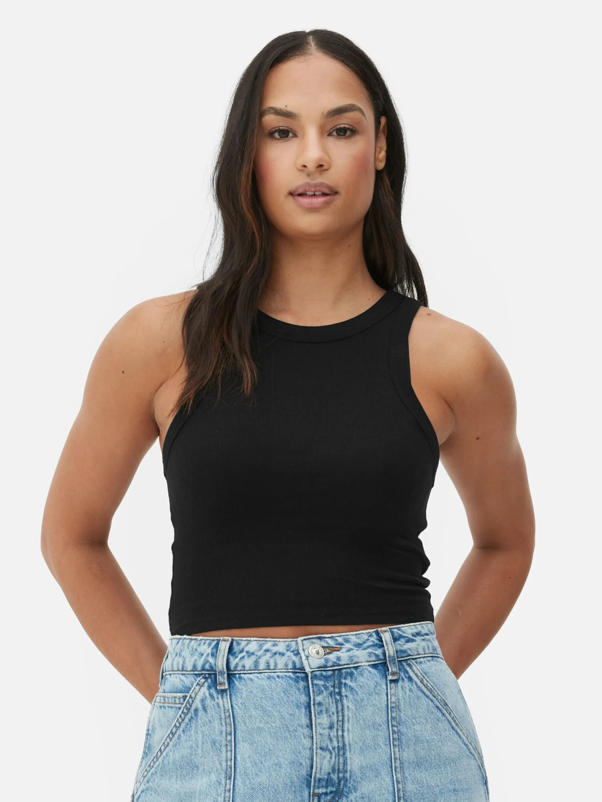 Ribbed Racerback Tank|Primark Sale