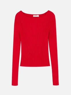 Ribbed Slash Neck Top|Primark Outlet