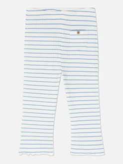 Ribbed Striped Flare Leggings|Primark Hot