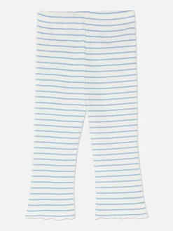 Ribbed Striped Flare Leggings|Primark Hot