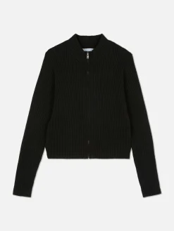 Ribbed Zip Cardigan|Primark Hot