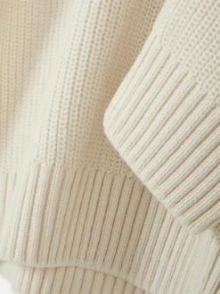 Rib-Knit Half-Zip Sweater|Primark Clearance