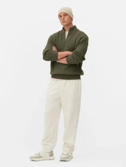 Rib-Knit Half-Zip Sweater|Primark