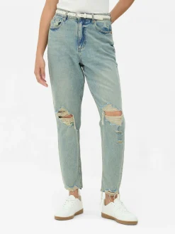 Ripped Denim Mom Jeans|Primark Best