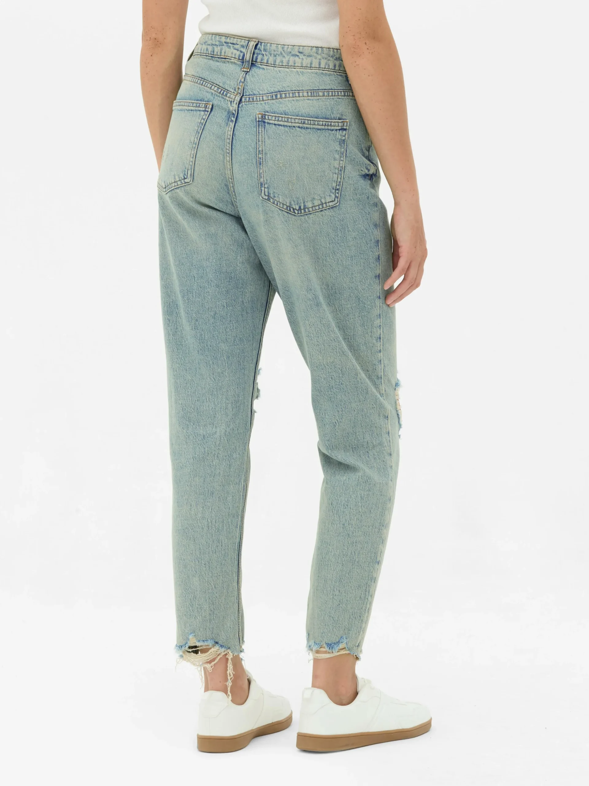 Ripped Denim Mom Jeans|Primark Best