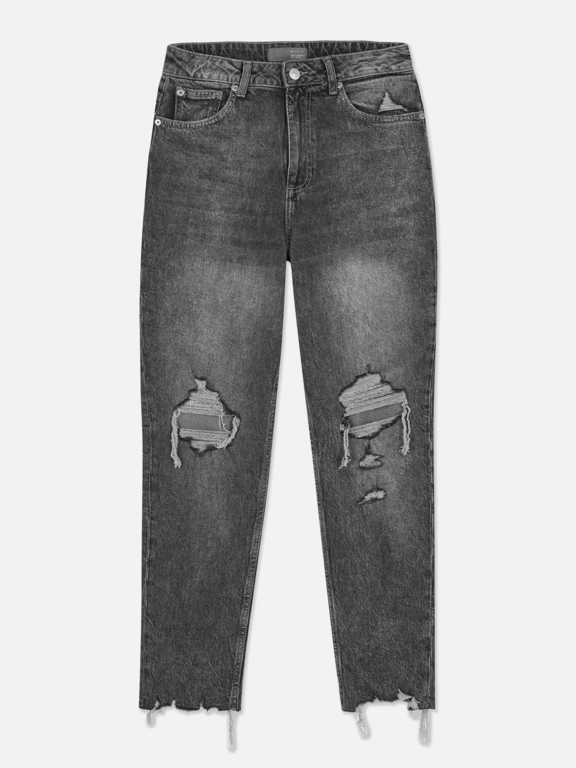 Ripped Denim Mom Jeans|Primark Sale