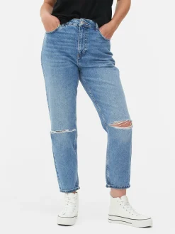Ripped Denim Mom Jeans|Primark