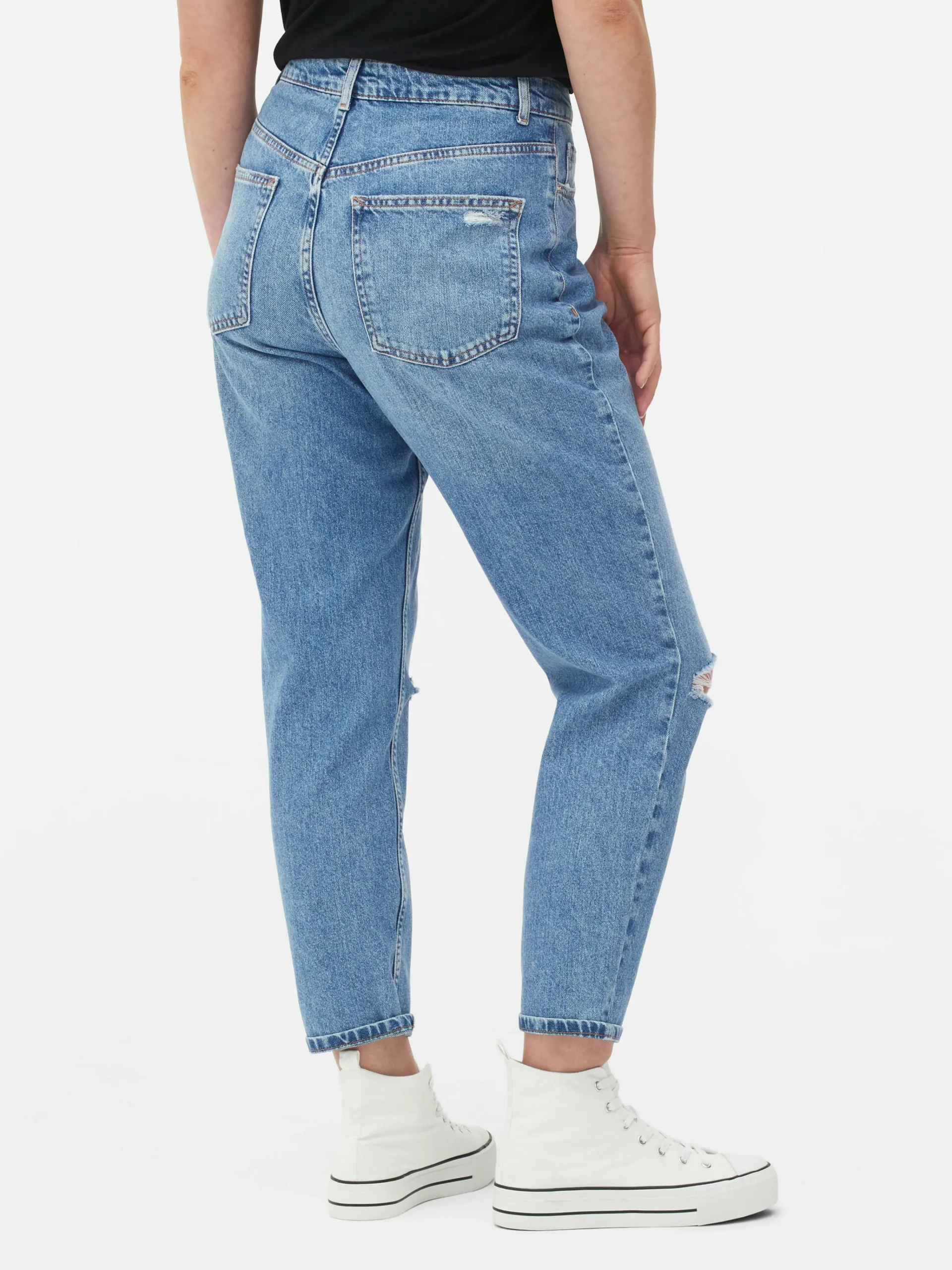 Ripped Denim Mom Jeans|Primark