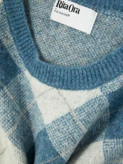 Rita Ora Argyle Knit Vest|Primark Outlet