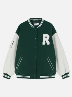 Rita Ora Bouclé Letter Varsity Jacket|Primark Hot