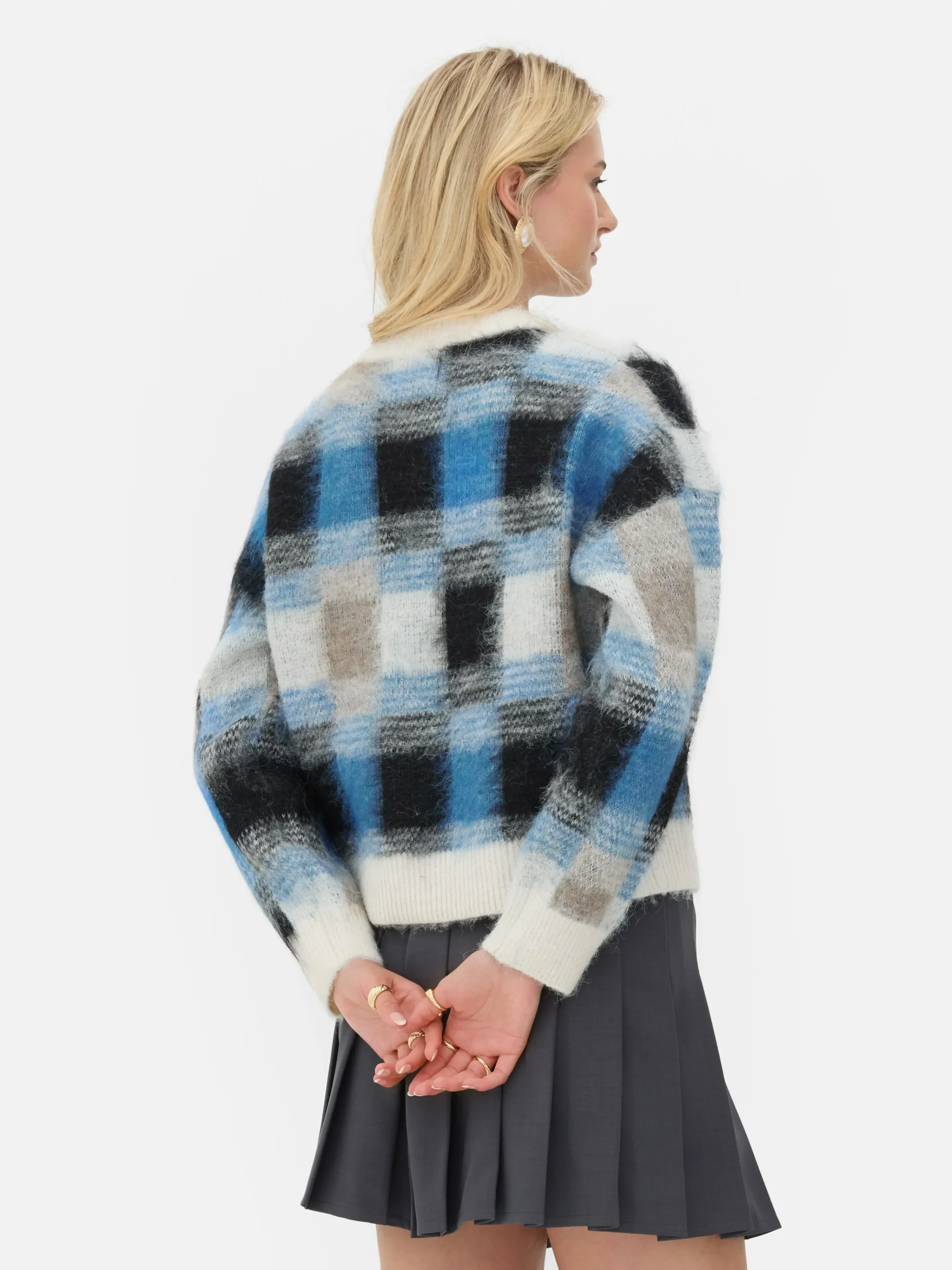 Rita Ora Brushed Check Pullover|Primark Clearance
