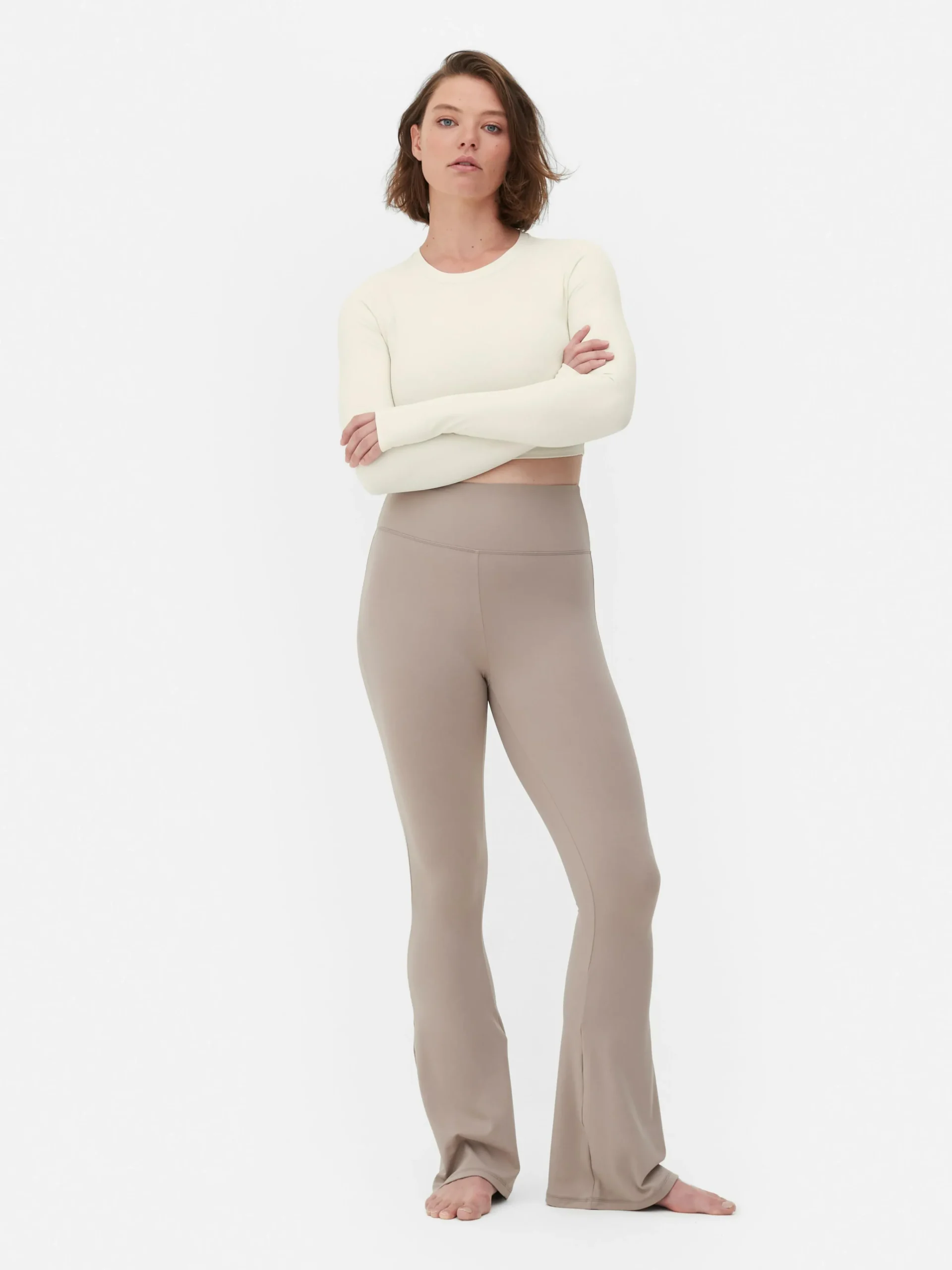 Rita Ora Buttery Soft Long Sleeve Sports Crop Top|Primark New