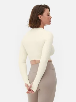 Rita Ora Buttery Soft Long Sleeve Sports Crop Top|Primark New
