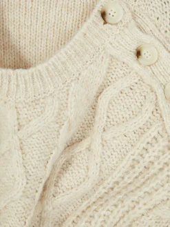 Rita Ora Buttoned Cable Knit Sweater|Primark Online