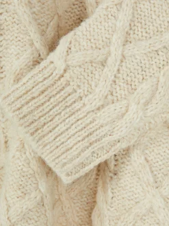 Rita Ora Buttoned Cable Knit Sweater|Primark Online