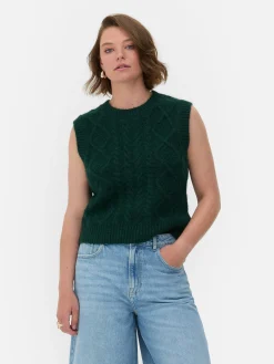 Rita Ora Cable Knit Vest|Primark Clearance