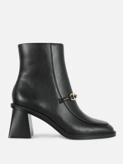 Rita Ora Chain Detail Block Heel Boots|Primark Discount