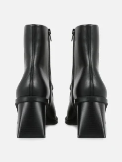 Rita Ora Chain Detail Block Heel Boots|Primark Discount