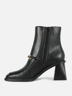 Rita Ora Chain Detail Block Heel Boots|Primark Discount