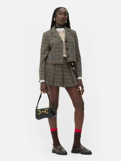 Rita Ora Check Cropped Blazer|Primark Outlet
