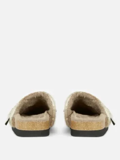Rita Ora Check Faux Fur Lined Clog Mules|Primark Hot