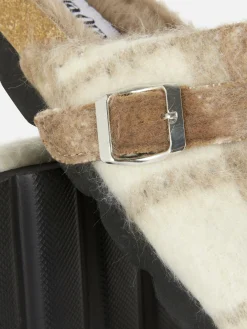 Rita Ora Check Faux Fur Lined Clog Mules|Primark Hot