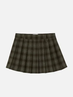 Rita Ora Check Pleated Mini Skirt|Primark Discount