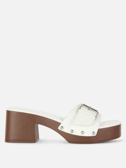Rita Ora Chunky Heel Clog Mules|Primark Clearance