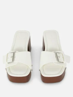 Rita Ora Chunky Heel Clog Mules|Primark Clearance