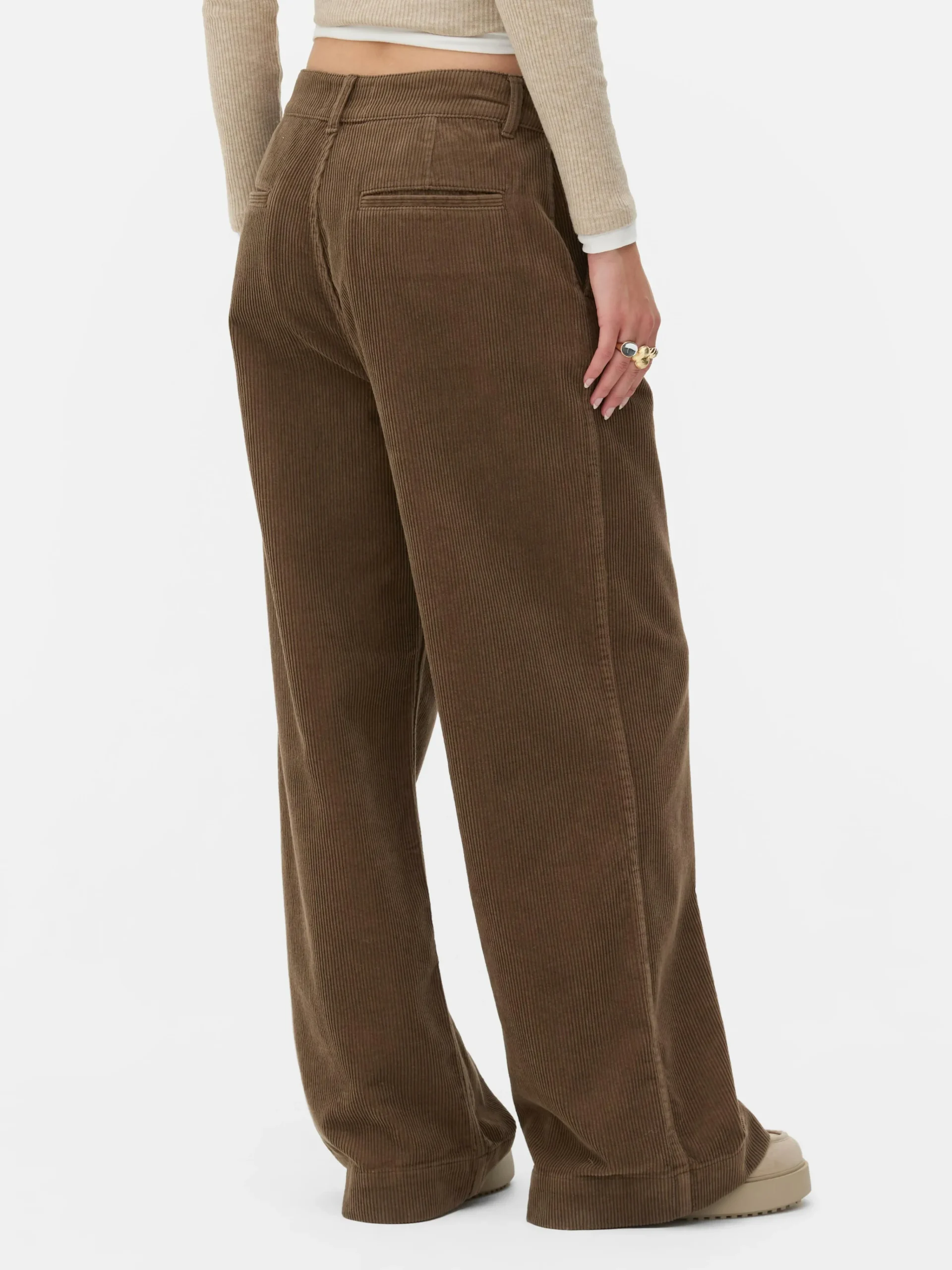 Rita Ora Corduroy Wide Leg Pants|Primark Discount