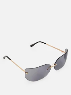 Rita Ora Curved Rimless Sunglasses|Primark Online