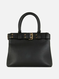 Rita Ora Faux Leather Buckle Tote|Primark Best