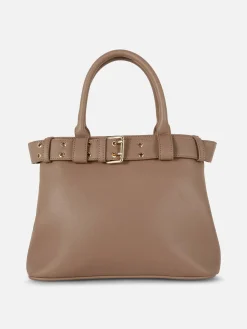 Rita Ora Faux Leather Buckle Tote|Primark Clearance