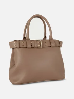 Rita Ora Faux Leather Buckle Tote|Primark Clearance